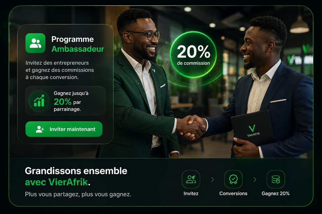Programme Ambassadeur, gagnez 20% de commission